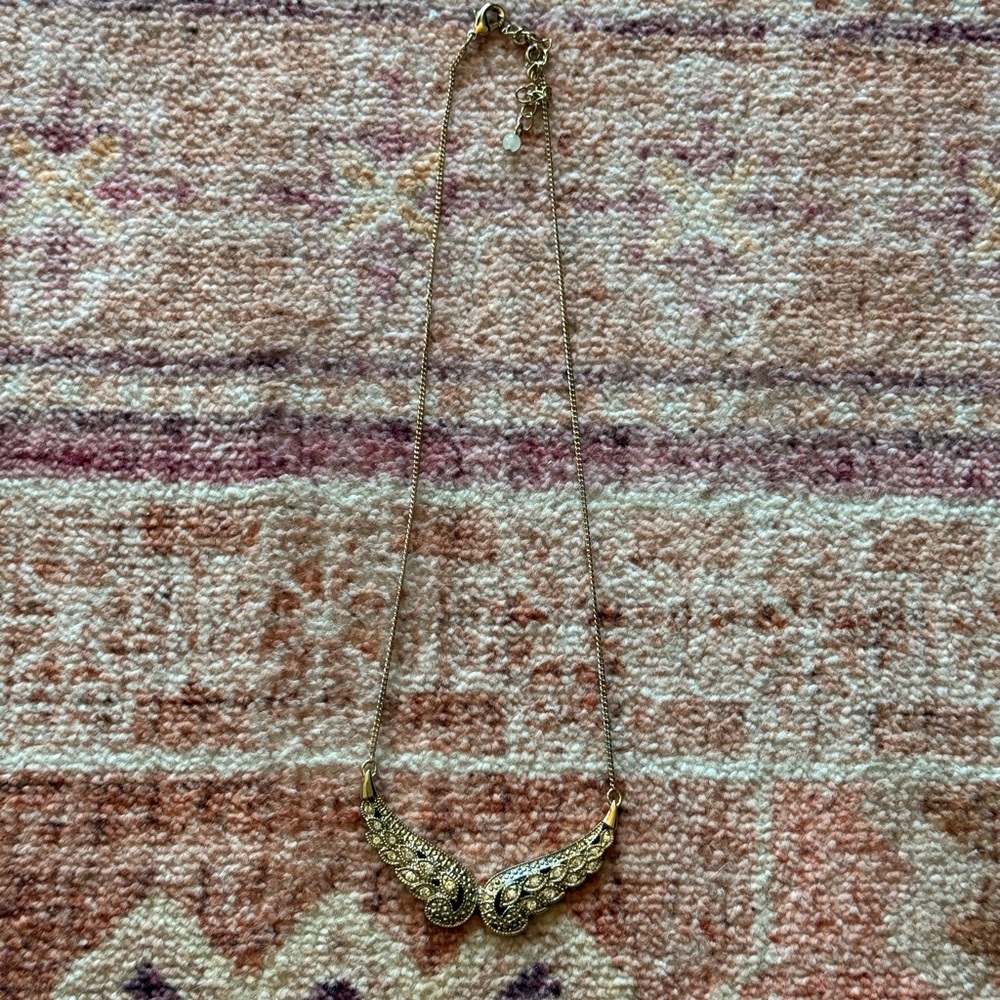 Avon Gold and Silver Wing Necklace